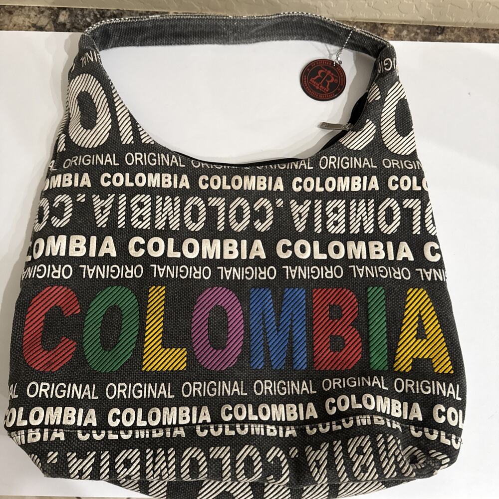 Rare Robin Ruth Bag Original Columbia Black Bag With Colorful Columbia